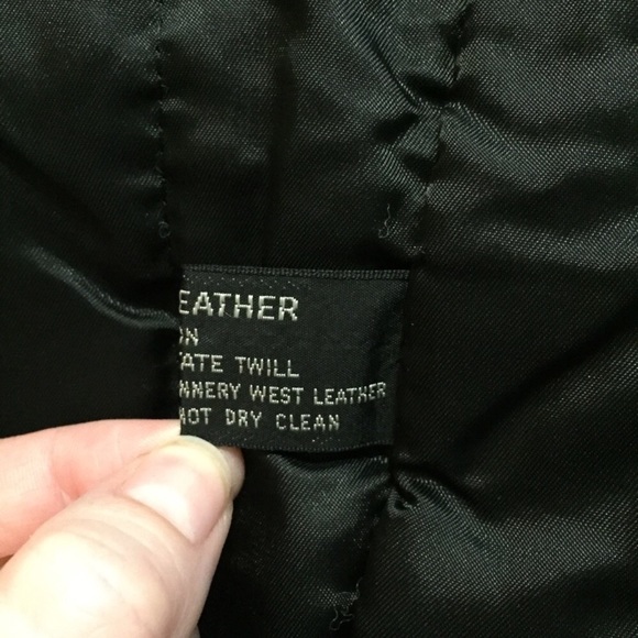 Vintage Leather Bomber Jacket Flaw Inside No Size - Picture 8 of 8